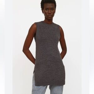 Theory Meenaly Dark Grey Sleeveless Iras Knit Tunic Size P ( Small)